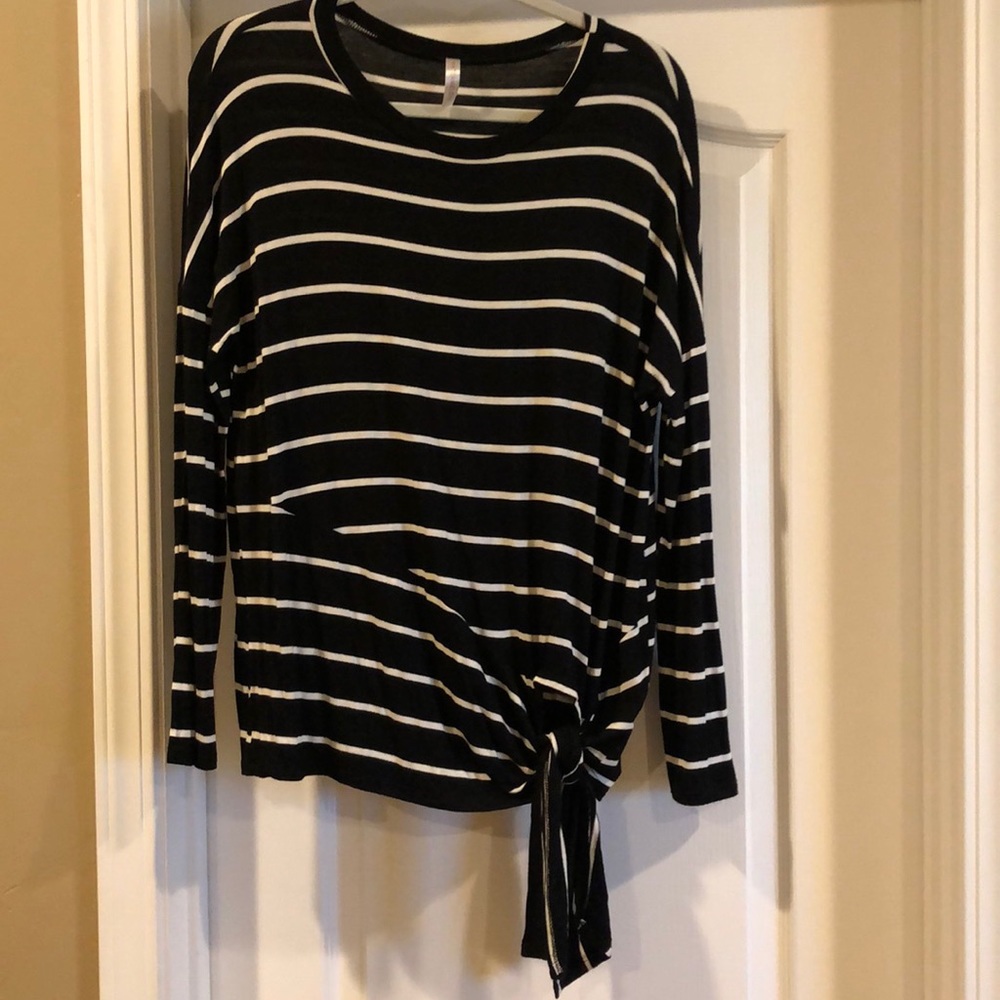 Black and white striped long sleeve
